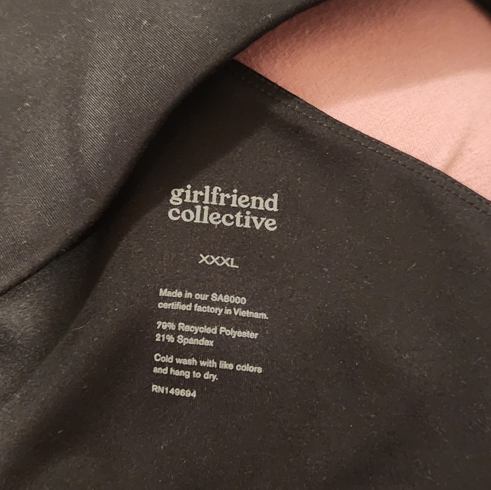 Girlfriend Collective Black Bianca One Shoulder Sports Bra Activewear 3XL - Picture 10 of 10